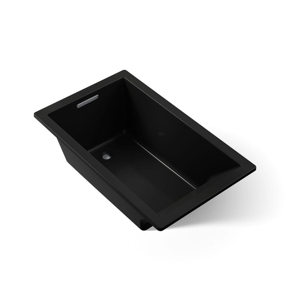 Underscore 60 in. x 36 in. Rectangular Soaking Bathtub with Reversible Drain in Black price history on PriceWatchPro