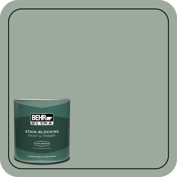 BEHR ULTRA 1 qt. #450F-4 Scotland Road Extra Durable Semi-Gloss Enamel Interior Paint & Primer