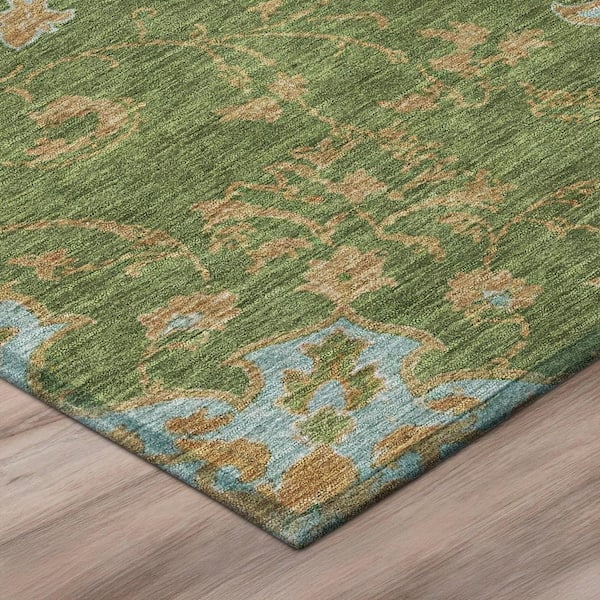 Chantille Machine Washable Indoor/Outdoor Abstract ACN2958 Olive 10 ft. x 14 ft. Area Rug