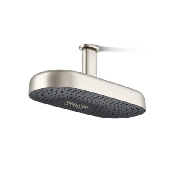 KOHLER Statement 2-Spray Patterns with 2.5 GPM 14 in. Wall Mount Fixed Shower Head in Vibrant Brushed Nickel