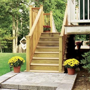 5-Step Ground Contact Pressure Treated Pine Stair Stringer