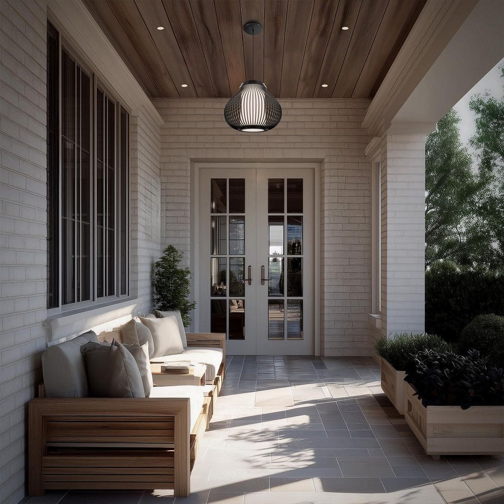 Poppin Black Indoor/Oudoor Pendant Light with Acrylic Diffuser Integrated LED 4CCT price history on PriceWatchPro