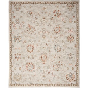 Asher Ivory 5 ft. x 8 ft. All-over design Traditional Area Rug