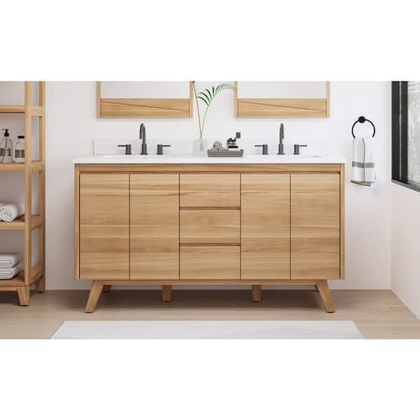 Avanity Coventry 60-in Gray Teak Bathroom Vanity Cabinet