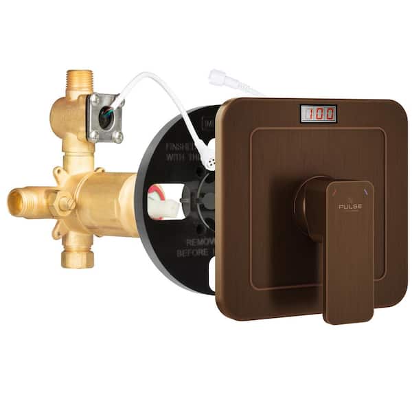 PULSE Showerspas Tru-Temp LED Pressure Balance in. Rough-In Valve with Oil-Rubbed Bronze Trim Kit