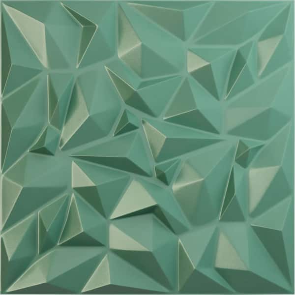 19 5/8 in. x 19 5/8 in. Leto EnduraWall Decorative 3D Wall Panel, Sea Mist (Covers 2.67 Sq. Ft.)