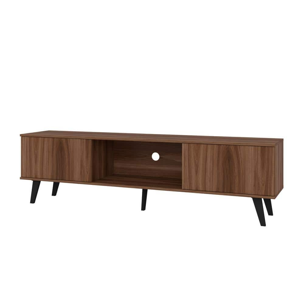 Luxor Saratoga 70.87 in. Nut Brown TV Stand 176HD1 - The Home Depot