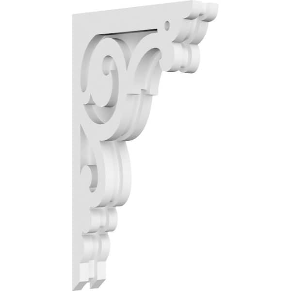 Ekena Millwork 1-7/8 in. x 14 in. x 8 in. PVC Hurley Corbel