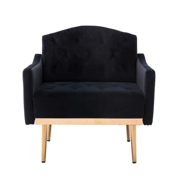 single black armchair