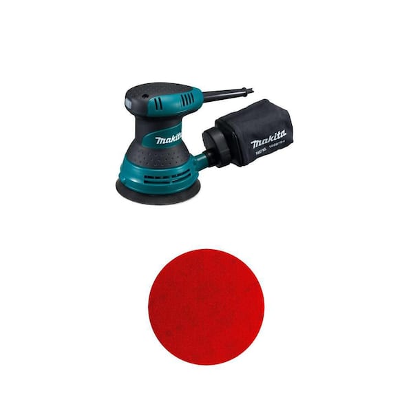 3 Amp 5 in. Corded Random Orbital Sander and 5 in. SandNet Coated Assorted Disc (50-Pack) Combo
