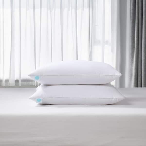 Martha Stewart Living Tencel Cotton Blend Tencel-Around 95 Feather 5 Down King Medium Firm Pillow (2-Pack)