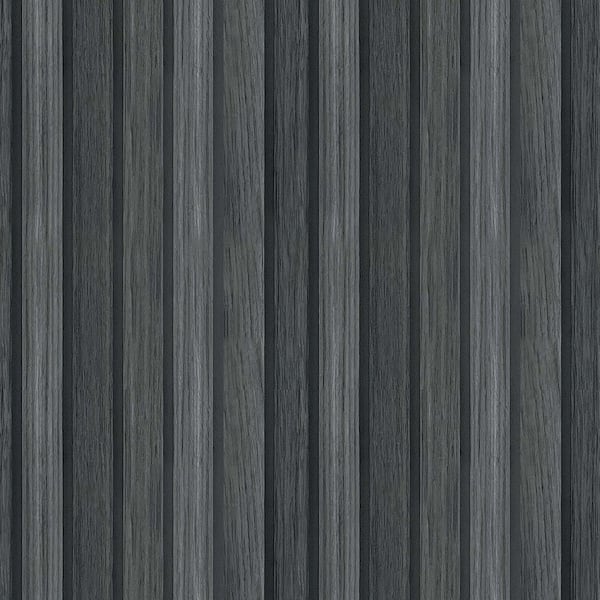 Vsmile Black Wooden Look Vinyl Non-Pasted Moisture Resistant Wallpaper Roll (2 Rolls/ Covers 28.73 sq. ft.)