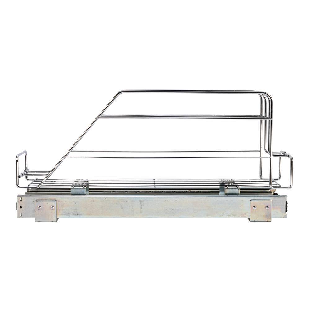Chrome-Plated Steel Pull-Out Storage Organizer for Cookware