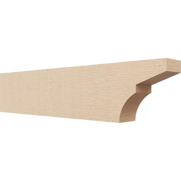 Ekena Millwork 4-in. x 8-in. x 36-in. Monterey Woodgrain, Primed Tan Timberthane Polyurethane Rafter Tail Brace