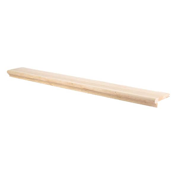 Stairtek 0.75 in. x 5.25 in. x 48 in. Unfinished Hickory Wood Retread Stair-Nosing
