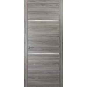 0020 18 in. x 80 in. Flush No Bore Ginger Ash Finished Pine Wood Interior Door Slab with Hardware Included