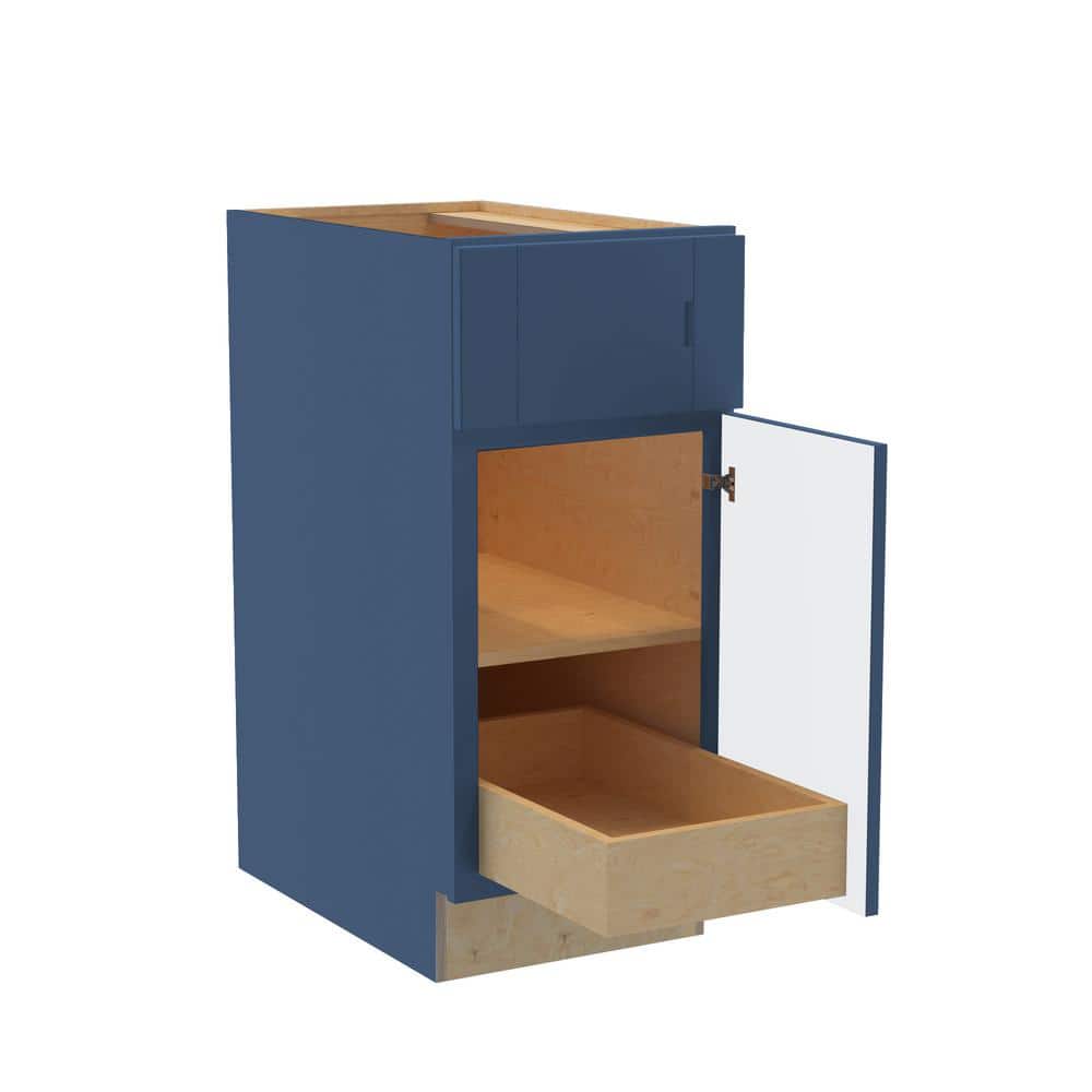 Washington Vessel Blue Plywood Shaker Assembled Base Kitchen Cabinet FH 1 ROT Sft Cls R 15 in W x 24 in D x 34.5 in H price history on PriceWatchPro