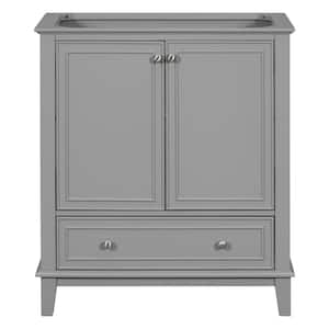 30 in. W. x 18 in. D x 34 in. H Freestanding Bath Vanity Cabinet without Top in Grey