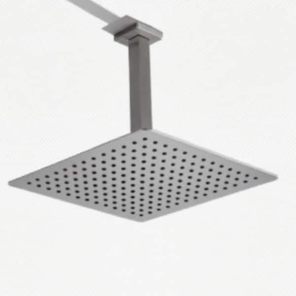 Unbranded 1-Spray Patterns with 1.8 GPM 7 in. Wall Mount Rain Fixed Shower Head in Brushed Nickel