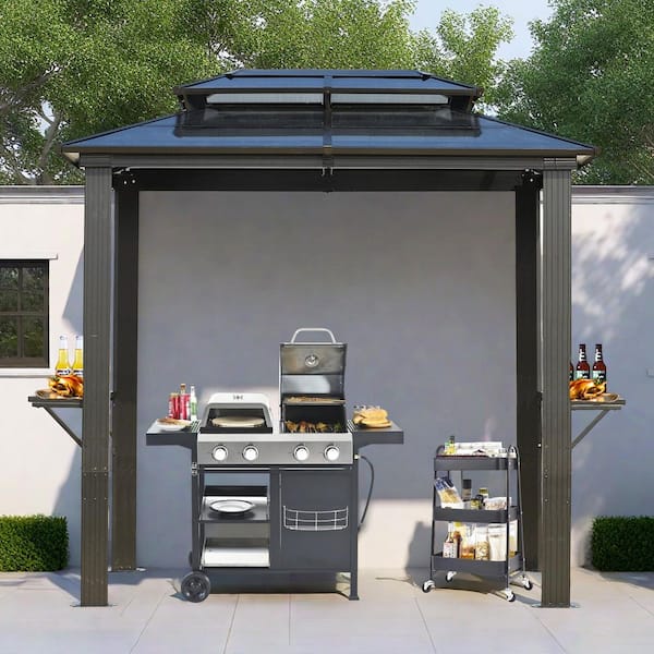 Endark 5 ft. x 8 ft. Grey BBQ Grill Gazebo with