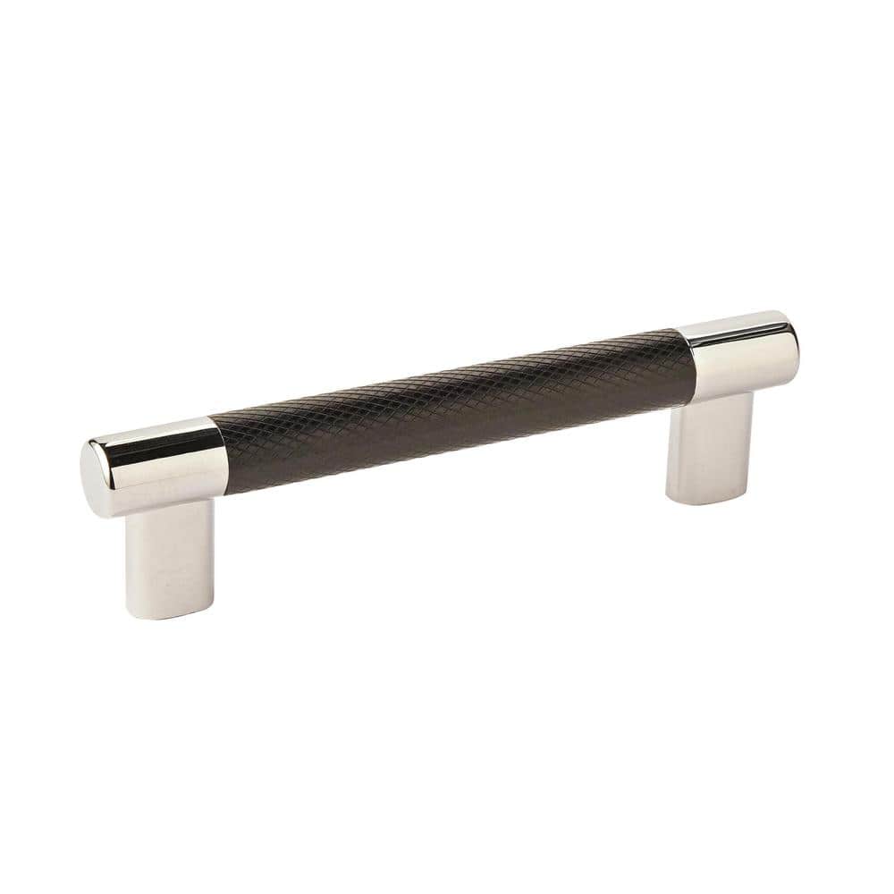 Esquire 5-1/16 in. (128mm) Modern Polished Nickel/Black Bronze Bar Cabinet 