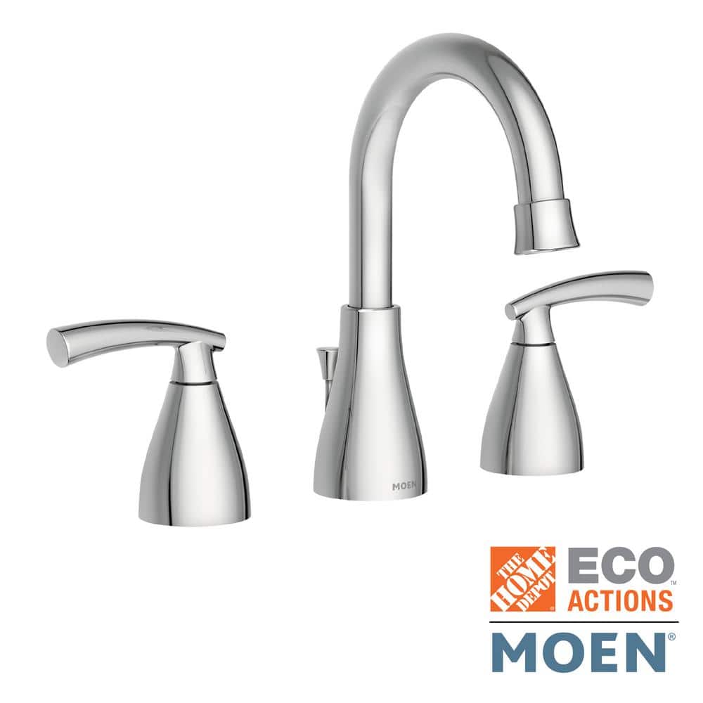 MOEN Essie 8 in. Widespread 2Handle Bathroom Faucet in Chrome (Valve