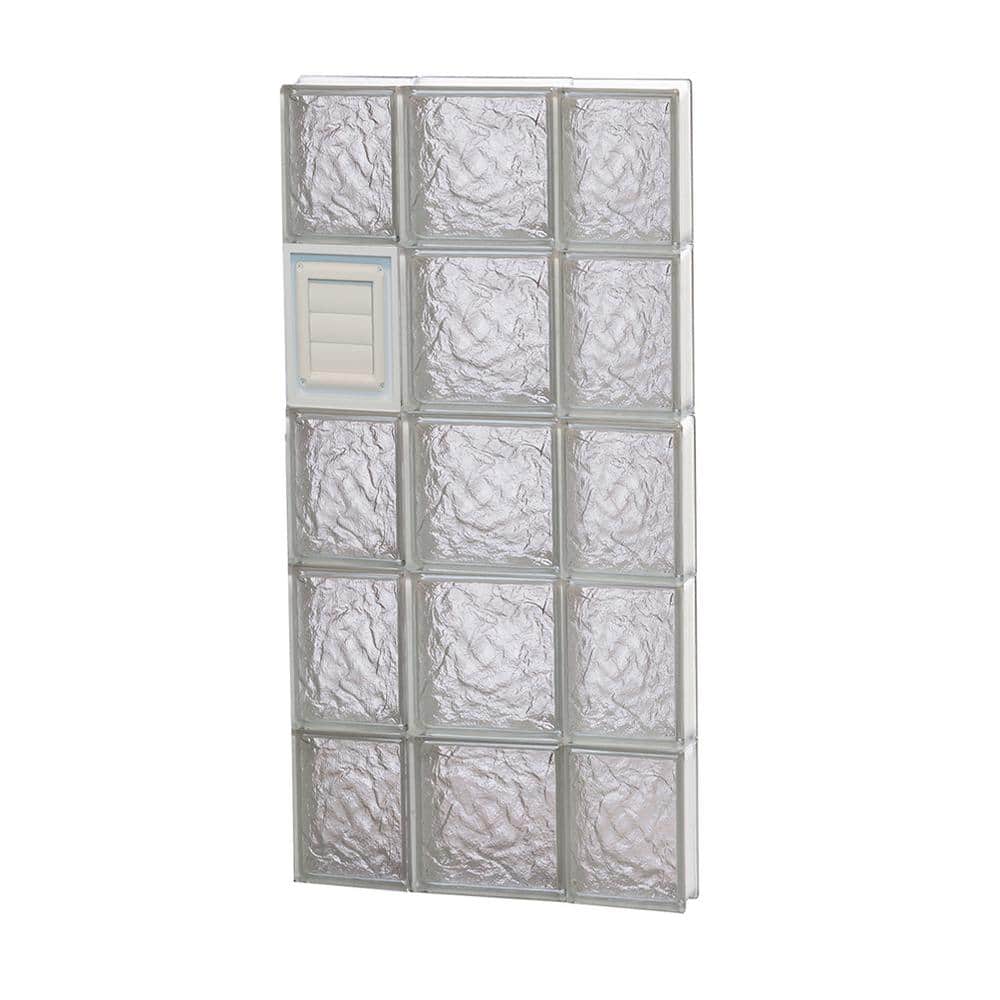 19.25 in. x 38.75 in. x 3.125 in. Frameless Ice Pattern Glass Block Window with Dryer Vent price history on PriceWatchPro