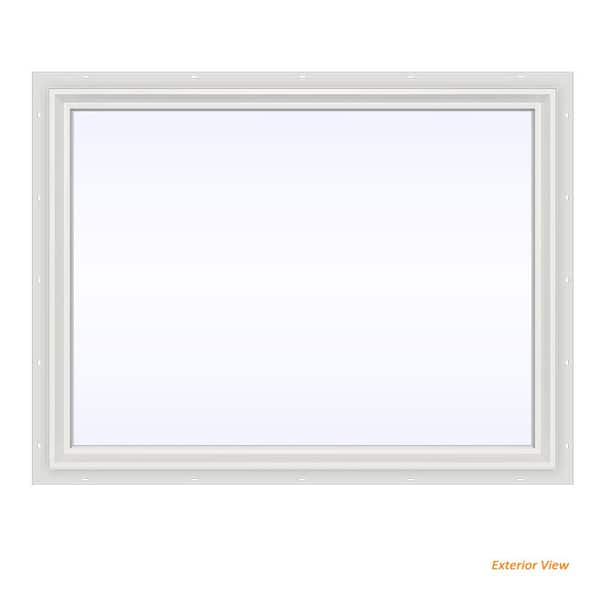 47.5 in. x 35.5 in. V-2500 Series White Vinyl Picture Window w/ Low-E 366 Glass