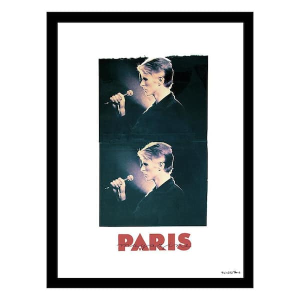 VENICE BEACH Collections Stunning David Bowie Paris Magazine Vintage by Fairchild Paris 1-Piece Framed Graphic Print Abstract 18 in. x 14 in.