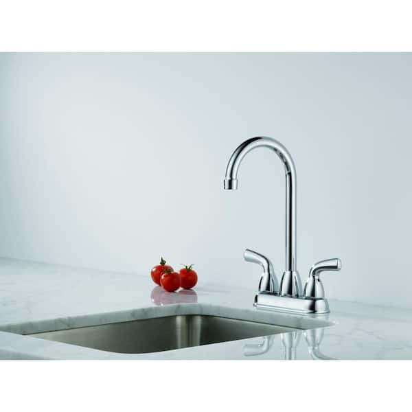 Foundations 2-Handle Bar Faucet in Chrome