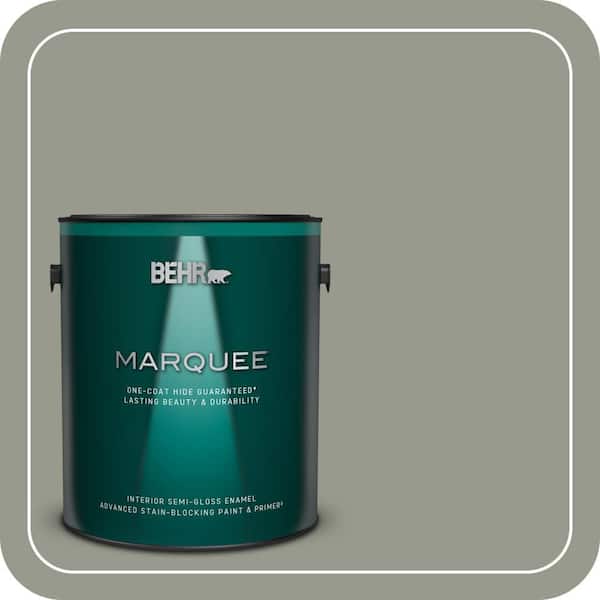 BEHR MARQUEE 1 gal. #MQ6-21 Hunters Hollow One-Coat Hide Semi-Gloss Enamel Interior Paint & Primer