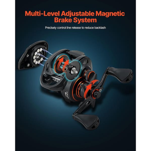 magnet control shimano reel purpose QUORELYNX DC Electronic Brake Baitcaster Reel, Self-Charging Digital Control, Integrated System, Ultralight 4.8oz, Max Drag 13.2LB, 7.6:1 Gear Ratio, Freshwater & Saltwater Fishing (Left Hand) : Sports & Outdoors The one Baitcasting Reel 6.3:1 Gear Ratio