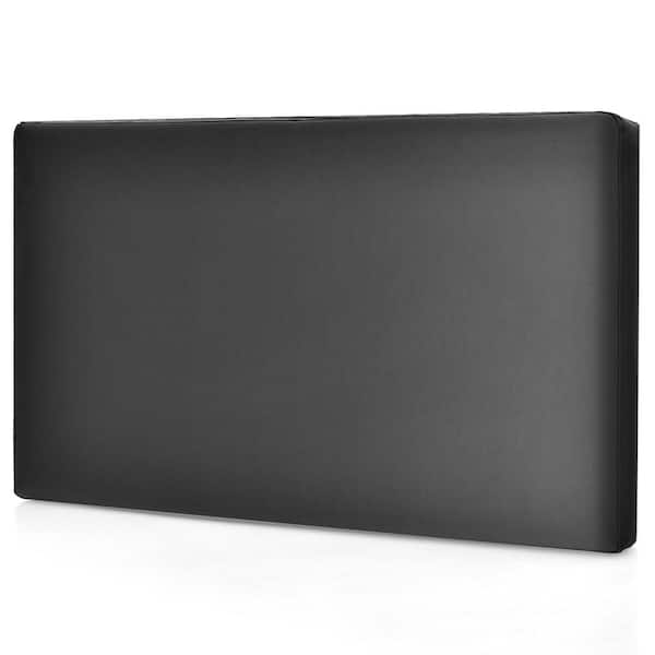 Costway 35 in. W Black PU Leather Upholstered Twin Wall-mounted Headboard Padded Easy Assembly
