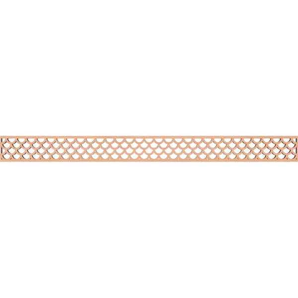 Ekena Millwork Hudson Fretwork 0.375 in. D x 46.375 in. W x 4 in. L Alder Wood Panel Moulding