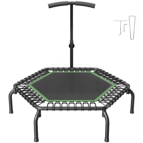 Mini Trampoline 54.5 In. Fitness Rebounder Max Load 450 lbs. Exercise Trampoline Stable and Quiet Small Trampoline