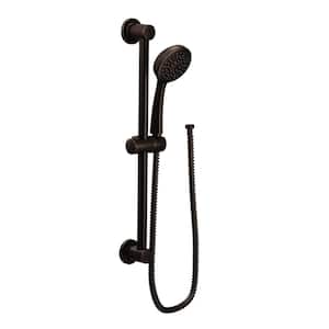 1-Spray Eco-Performance 4 in. Hand Shower with Slide Bar in Oil Rubbed Bronze