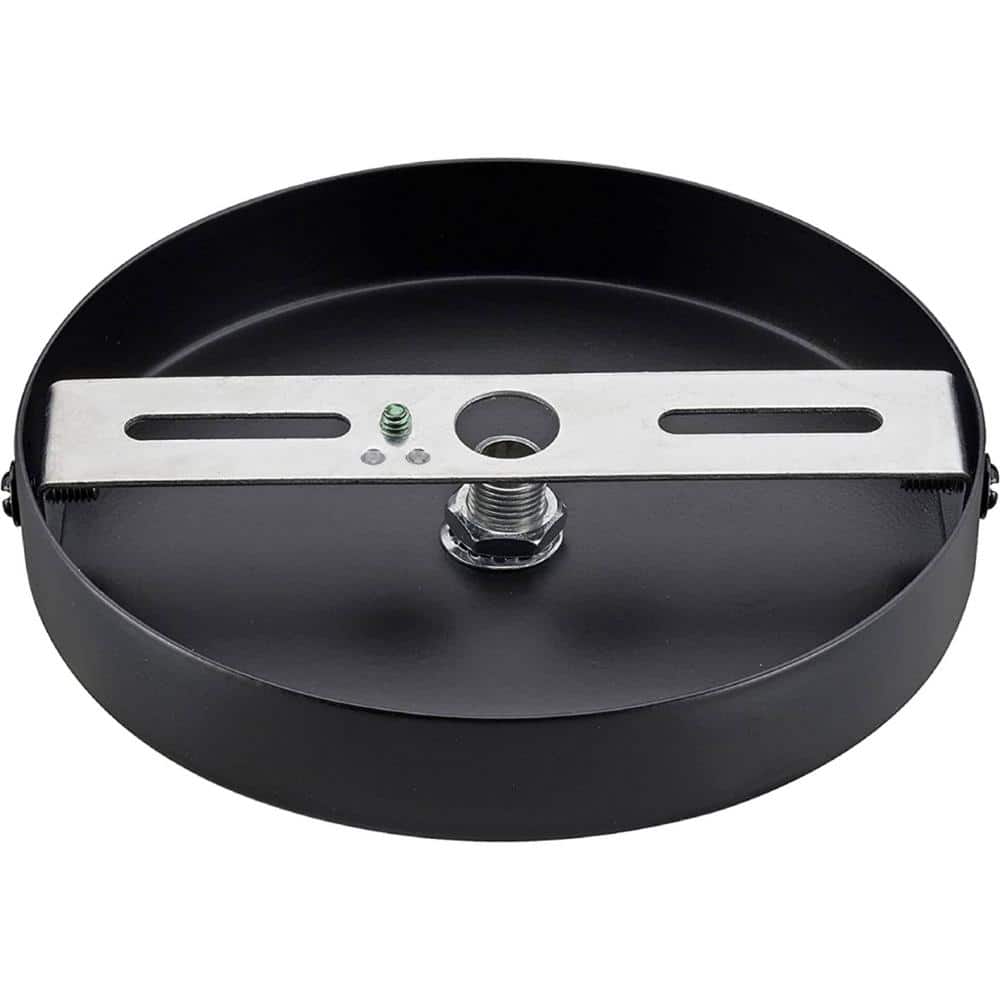Matte Black Metal Chandelier Fixture Canopy Kit, 4.75" Diameter, 2 Pack