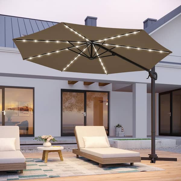 butterfly offset patio umbrella Kozyard Butterfly 15' Outdoor Patio Double-Sided Aluminum Umbrella Crank  Base  Kozyard LLC