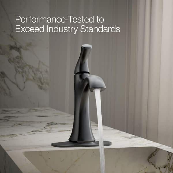 KOHLER Sundae Single Handle Single Hole Bathroom Faucet in Matte