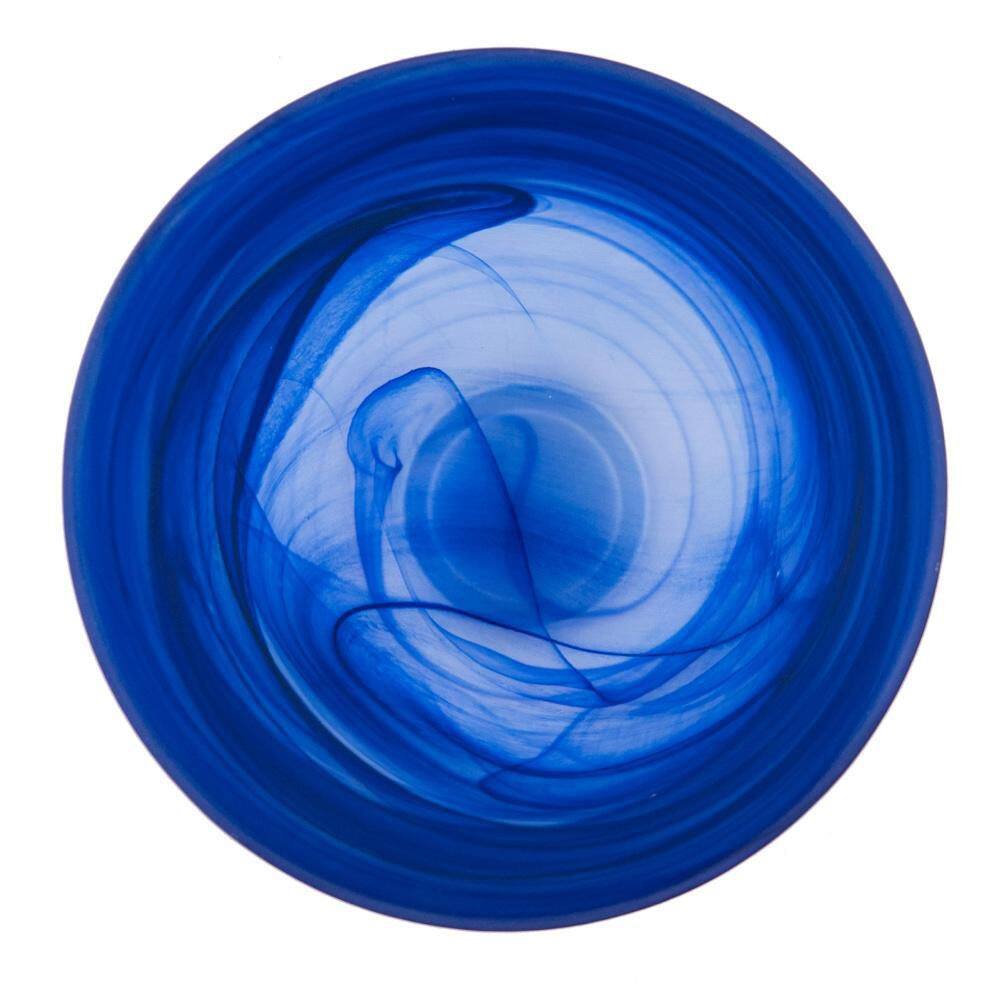 Large Blue Handcrafted Glass Decorative Vase