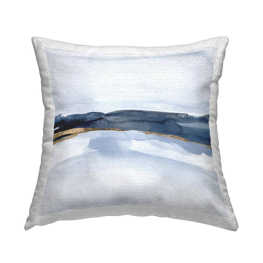 Delicate Abstract Blue Landscape Scene Blue Square Outdoor Throw Pillow price history on PriceWatchPro
