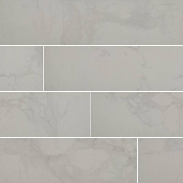 MSI Carrara 6 in. x 24 in. Matte Porcelain Floor and Wall Tile (1 sq. ft./Each)