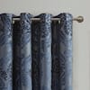 Sun Smart Loraine White Damask Knitted Jacquard Paisley 50 in. W x 95 in. L  Blackout Grommet Top Curtain SS40-0201 - The Home Depot