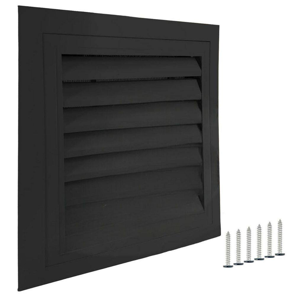 16 x 16 Wall Vent Black Aluminum Alloy with 180° Opening and Removable Strainer Ideal for Attic Shed Garage (2-Pack) price history on PriceWatchPro