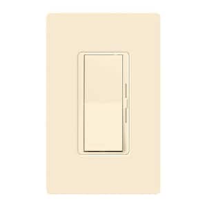 Diva LED+ Dimmer Switch w/Wallplate for Dimmable LED Bulbs, 150-Watt/Single-Pole or 3-Way, Light Almond (DVWCL-153PH-LA)