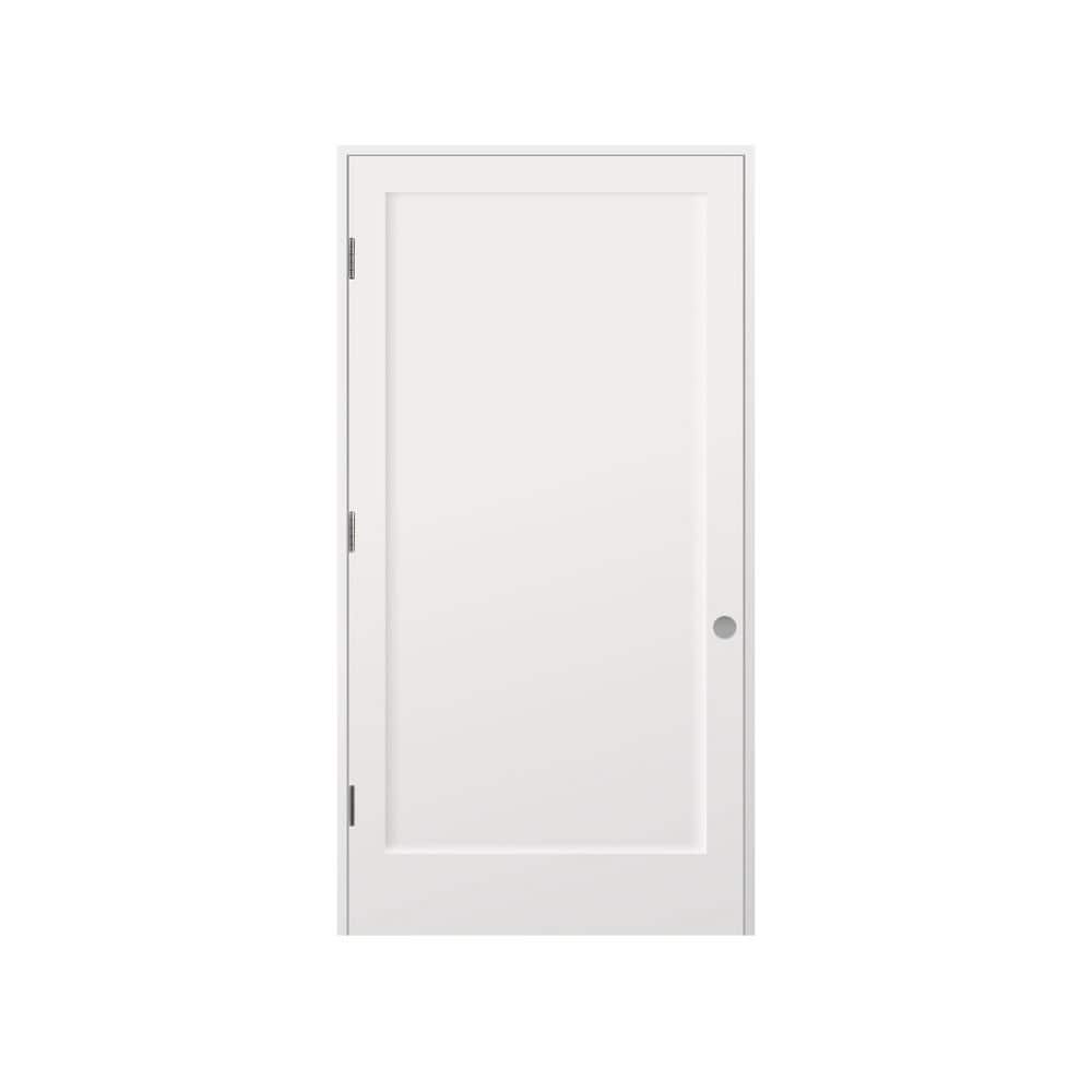 36 in. x 80 in. Right-Handed Solid Core White Primed Composite Single Prehung Interior Door Satin Nickel Jamb-6-1/2 in. price history on PriceWatchPro