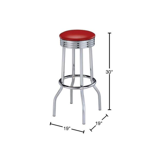 Chrome backless bar stools hot sale