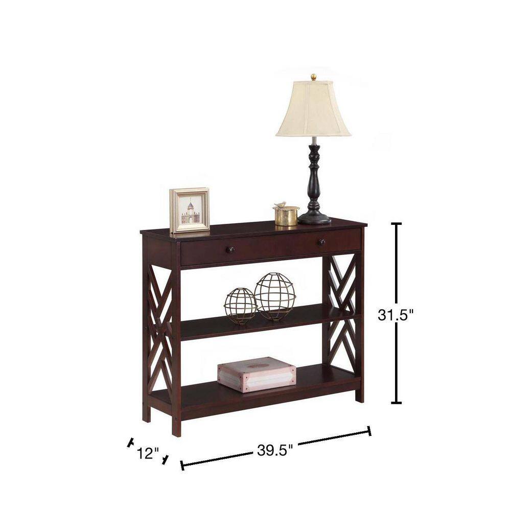 Espresso Titan Transitional Console Table with Storage