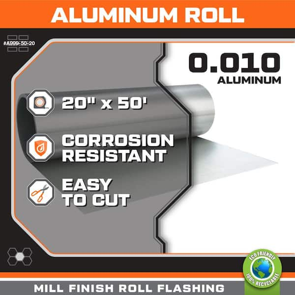 20 in. x 50 ft. Aluminum Roll Valley Flashing