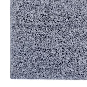 Micro Plush Collection Light Gray 20 in. x 60 in. 100% Micro Polyester Tufted Bath Mat Rug